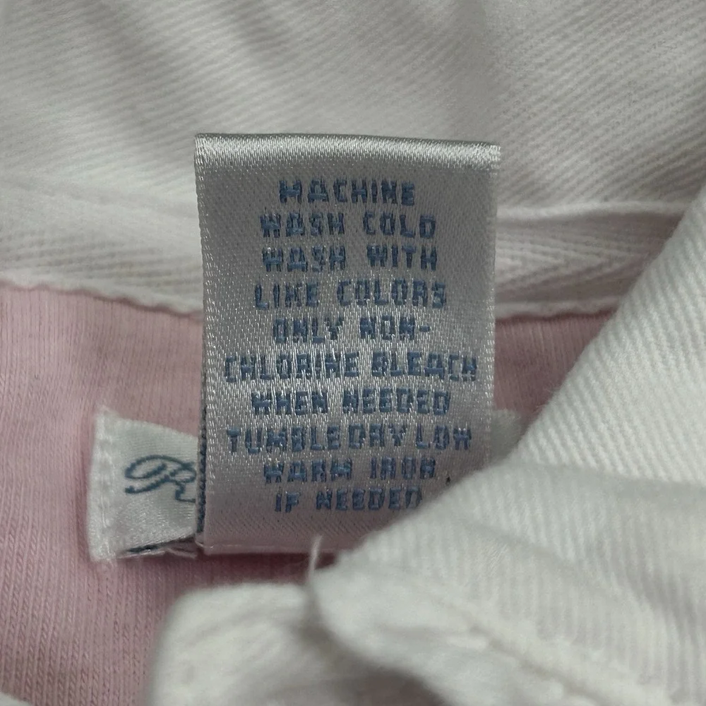 Ralph Lauren Baby Girl Romper 9M Pink Blue Striped Long Sleeve